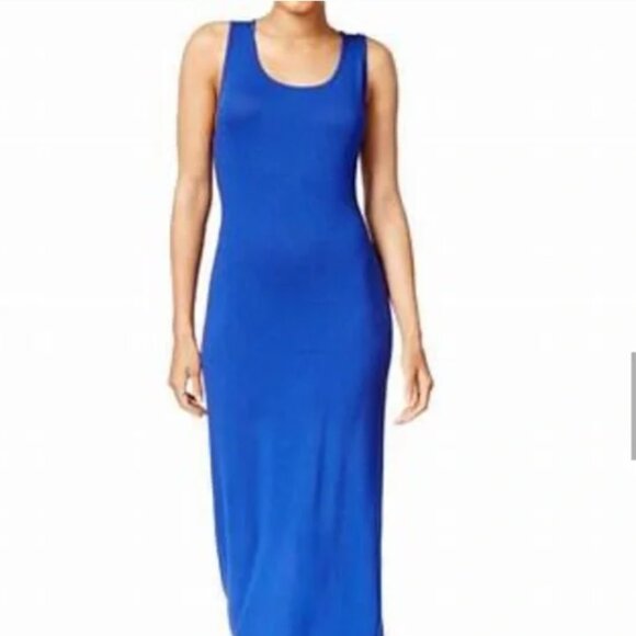 Vince Dresses & Skirts - Vince Blue Jersey Sleeveless Maxi Dress Size Medium